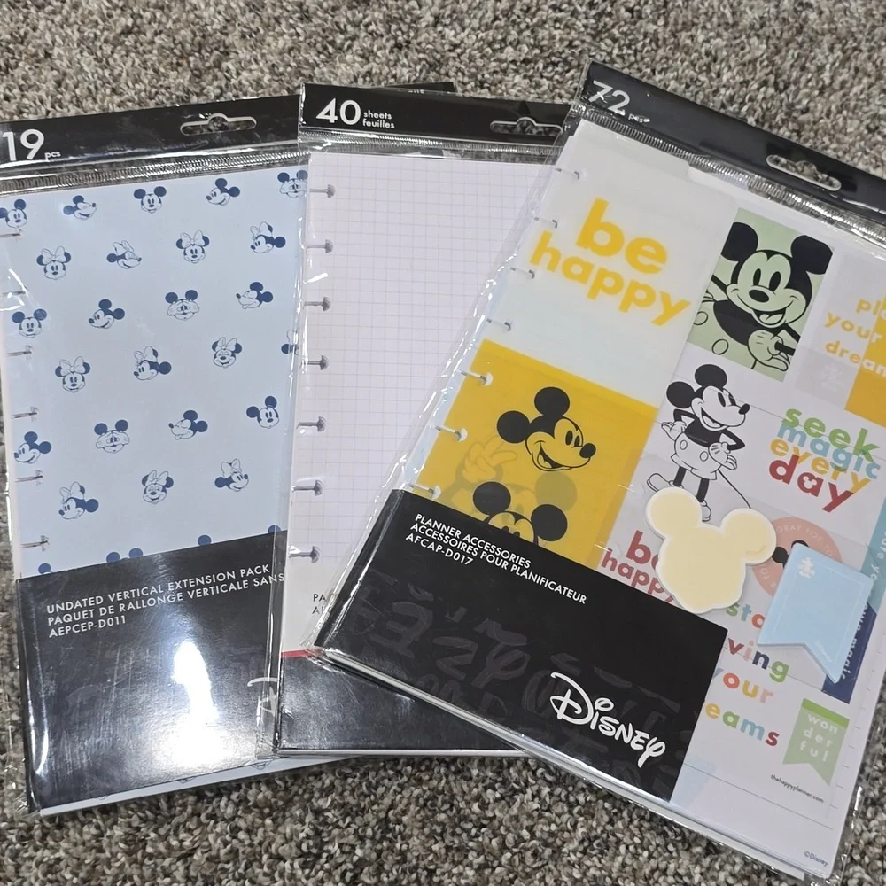 The Happy Planner Disney Mickey Mouse Planner Paper, Accessories & Extension Pck
